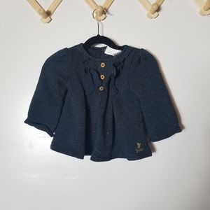 JUICY COUTURE 12 TO 18 MONTHS GIRLS NAVY WITH GOLD SWEATER